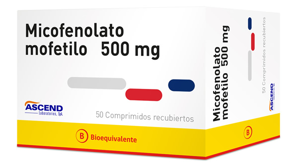 Micofenolato Mofetilo  Comprimidos Recubiertos 500 mg (BE) - Ascend Laboratories