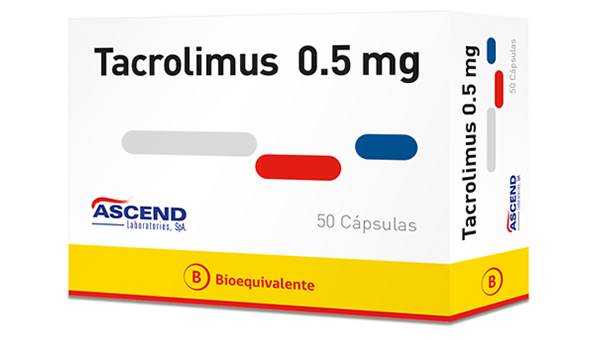 Tacrolimus Cápsulas 0,5 mg (BE) - Ascend Laboratories