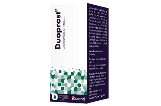 Duoprost® Solución Oftálmica 50mcg/5mg - 2,5 mL - Ascend Laboratories