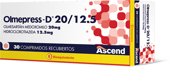 Olmepress® 20/12,5 mg Comprimidos Recubiertos (BE) - Ascend Laboratories