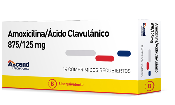 Amoxicilina/Acido Clavulánico Cápsulas 875/125 mg - Ascend Laboratories