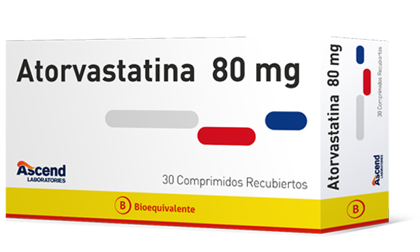 Atorvastatina Comprimidos Recubiertos 80 mg (BE) - Ascend Laboratories