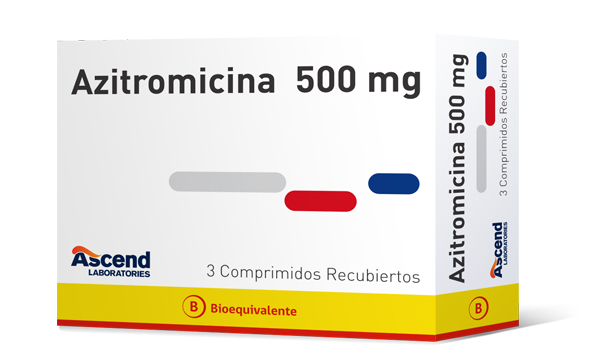 Azitromicina Comprimidos Recubiertos 500 mg - Ascend Laboratories