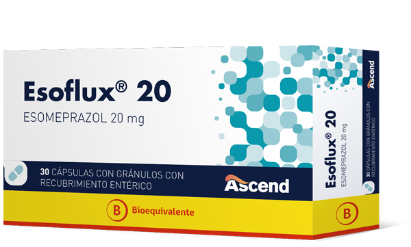 Esoflux® 20 mg Cápsulas con Gránulos con Recubrimiento Entérico (BE) - Ascend Laboratories