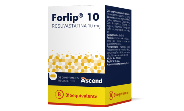 Forlip® 10 mg Comprimidos Recubiertos (BE) - Ascend Laboratories