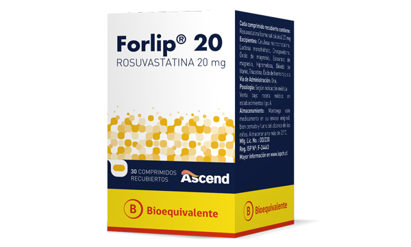 Forlip® 20 mg Comprimidos Recubiertos (BE) - Ascend Laboratories