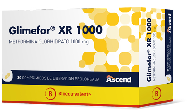Glimefor® XR 1000 mg 30 Comprimidos de Liberación Prolongada (BE) - Ascend Laboratories