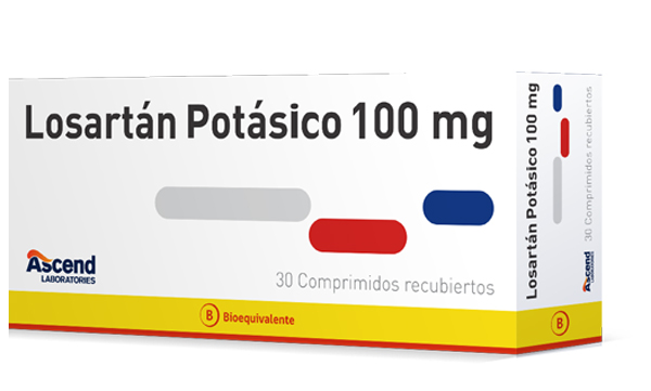 Losartán Potásico Comprimidos Recubiertos 100 mg (BE) - Ascend Laboratories