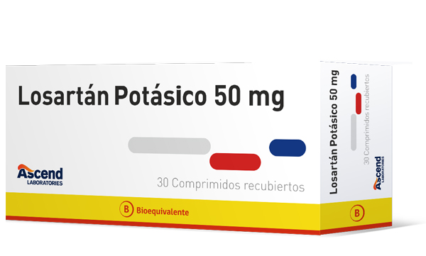 Losartán Potásico Comprimidos Recubiertos 50 mg (BE) - Ascend Laboratories