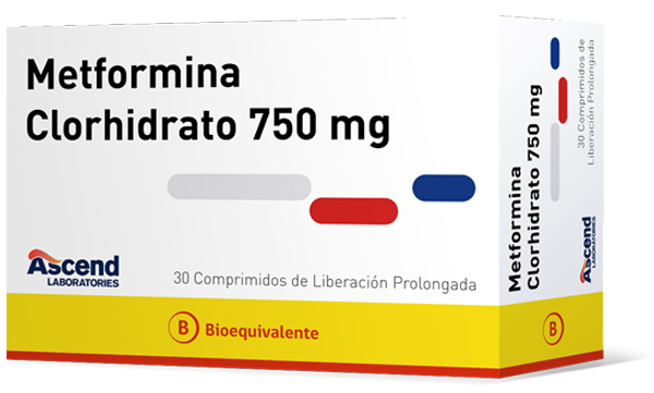 Metformina HCl Comprimidos de Liberación Prolongada 750 mg (BE) - Ascend Laboratories