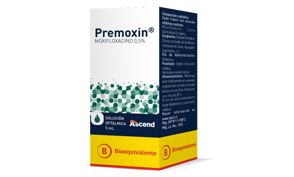 Premoxin® Solución Oftálmica 0,5% - 5 mL - Ascend Laboratories