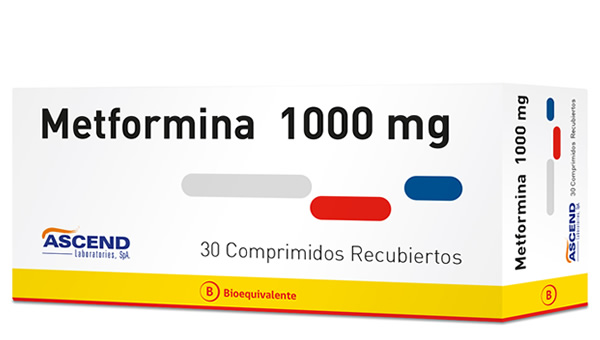 Metformin HCl 1000 mg 30 Coated Tablets (BE) 