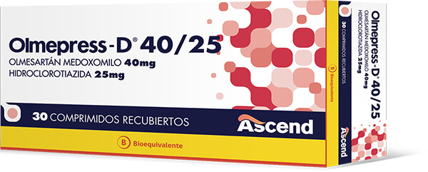 Olmepress® 40/25 mg 30 Coated Tablets (BE)